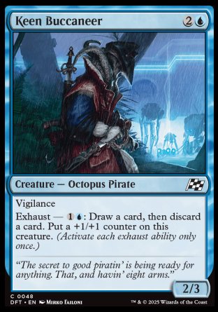 (048) Magic The Gathering Aetherdrift Single: Keen Buccaneer  Common