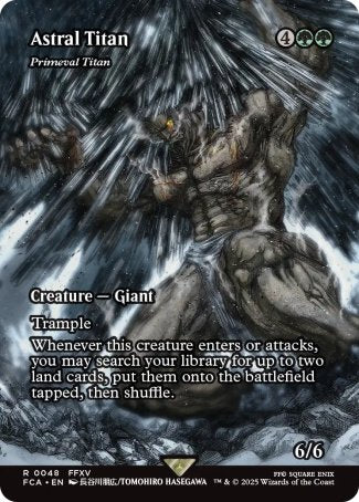 (048) Magic The Gathering Magic: The Gathering - FINAL FANTASY Through the Ages Single: Primeval Titan Holo Rare