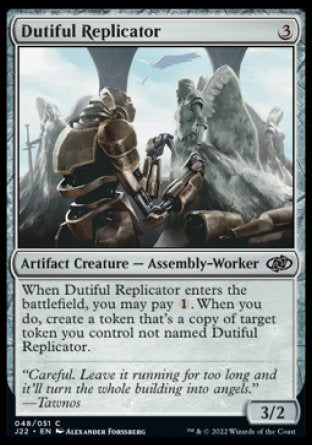 (048) Magic The Gathering Jumpstart 2022 Single: Dutiful Replicator  Common