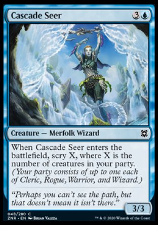 (048/280) Magic The Gathering Zendikar Rising Single: Cascade Seer Holo Common