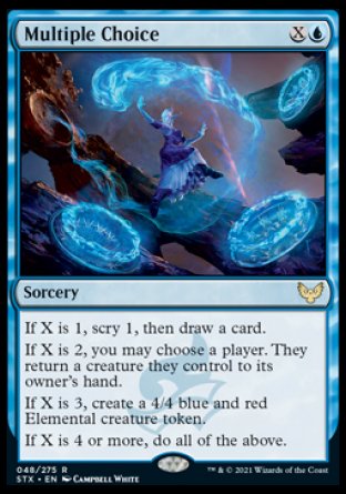 (048) Magic The Gathering Strixhaven: School of Mages Single: Multiple Choice Holo Rare