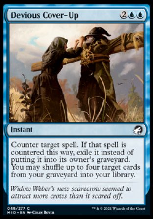 (048) Magic The Gathering Innistrad: Midnight Hunt Single: Devious Cover-Up Holo Common