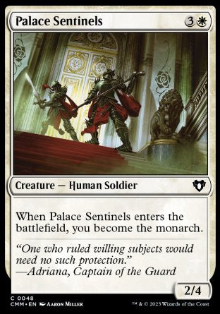 (048) Magic The Gathering Commander Masters Single: Palace Sentinels Holo Common