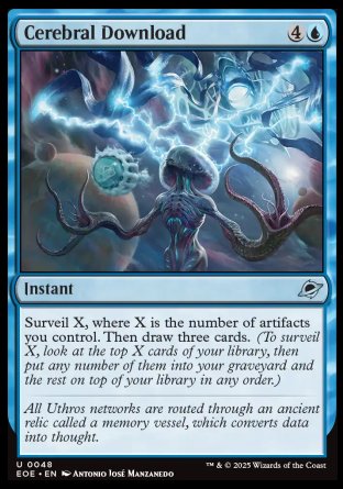 (048) Magic The Gathering Edge of Eternities Single: Cerebral Download Holo Uncommon