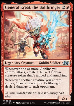 (048) Magic The Gathering Foundations Jumpstart Single: General Kreat, the Boltbringer  Uncommon
