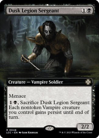 (048) Magic The Gathering Commander: The Lost Caverns of Ixalan: Extras Single: Dusk Legion Sergeant  Rare
