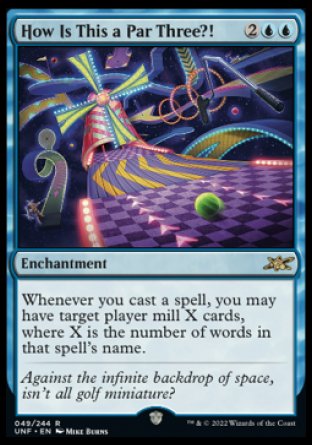 (049) Magic The Gathering Unfinity Single: How Is This a Par Three?! Holo Rare
