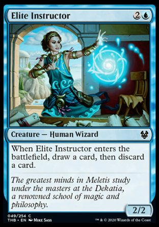 (049/254) Magic The Gathering Theros Beyond Death Single: Elite Instructor Holo Common