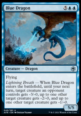 (049) Magic The Gathering Adventures in the Forgotten Realms Single: Blue Dragon Holo Uncommon
