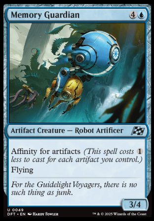 (049) Magic The Gathering Aetherdrift Single: Memory Guardian  Uncommon
