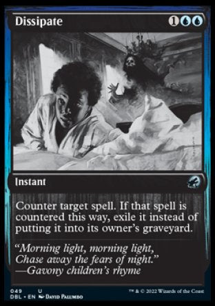 (049) Magic The Gathering Innistrad: Double Feature Single: Dissipate  Uncommon