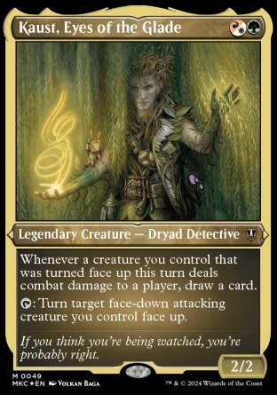 (049) Magic The Gathering Commander: Murders at Karlov Manor: Extras Single: Kaust, Eyes of the Glade (V.2) Holo Special