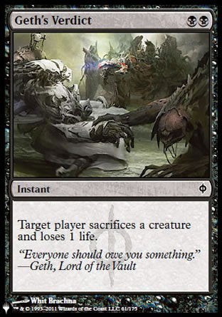 (061) Magic The Gathering The List Single: Geth's Verdict  Common