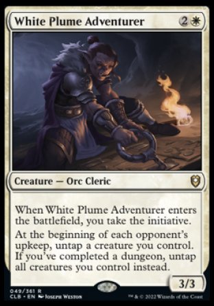 (049) Magic The Gathering Commander Legends: Battle for Baldur's Gate Single: White Plume Adventurer Holo Rare