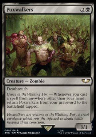 (049) Magic The Gathering Universes Beyond: Warhammer 40000 Single: Poxwalkers Holo Rare