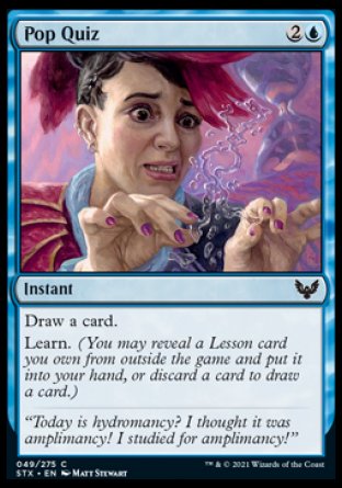 (049) Magic The Gathering Strixhaven: School of Mages Single: Pop Quiz  Common