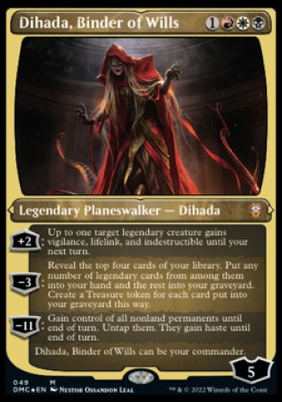 (049) Magic The Gathering Commander: Dominaria United: Extras Single: Dihada, Binder of Wills  Mythic