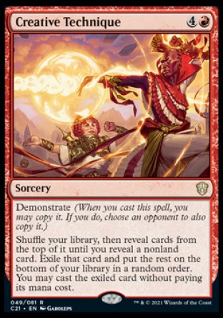 (049) Magic The Gathering Commander: Strixhaven Single: Creative Technique  Rare