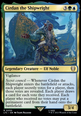 (050) Magic The Gathering Commander: The Lord of the Rings: Tales of Middle-earth Single: C������rdan the Shipwright  Rare
