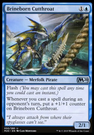 (050/280) Magic The Gathering Core 2020 Single: Brineborn Cutthroat Holo Uncommon