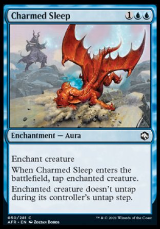 (050) Magic The Gathering Adventures in the Forgotten Realms Single: Charmed Sleep Holo Common