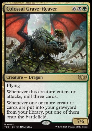 (050) Magic The Gathering Commander: Tarkir: Dragonstorm Single: Colossal Grave-Reaver  Rare