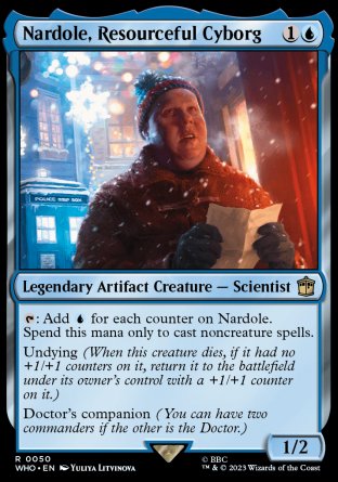 (050) Magic The Gathering Universes Beyond: Doctor Who Single: Nardole, Resourceful Cyborg Holo Rare