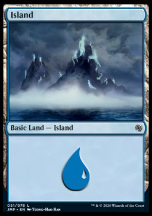 (050) Magic The Gathering Jumpstart Single: Island (V.5)  Land