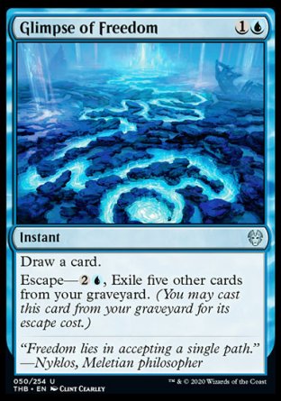 (050/254) Magic The Gathering Theros Beyond Death Single: Glimpse of Freedom Holo Uncommon