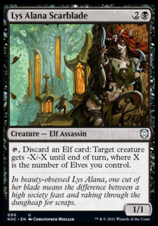 (050) Magic The Gathering Commander: Kaldheim Single: Lys Alana Scarblade Holo Uncommon