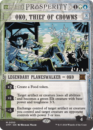 (050) Magic The Gathering Breaking News Single: Oko, Thief of Crowns (V.1)  Holo Mythic