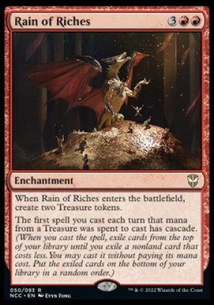(050) Magic The Gathering Commander: Streets of New Capenna Single: Rain of Riches  Rare