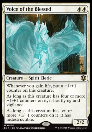 (050) Magic The Gathering Innistrad Remastered Single: Voice of the Blessed Holo Rare