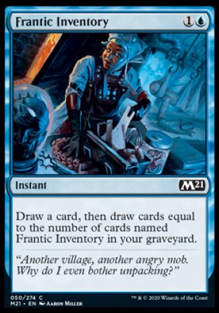 (050) Magic The Gathering Core 2021 Single: Frantic Inventory  Common
