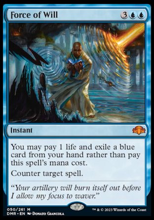 (050) Magic The Gathering Dominaria Remastered Single: Force of Will Holo Mythic