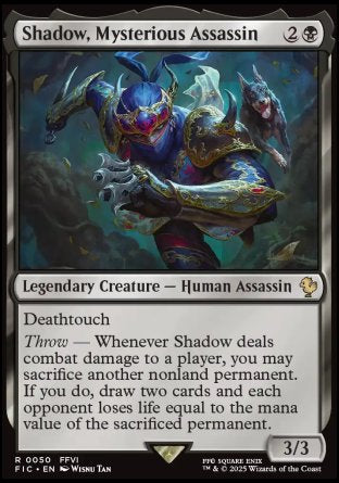 (050) Magic The Gathering Commander: Magic: The Gathering - FINAL FANTASY Single: Shadow, Mysterious Assassin  Rare