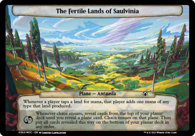 (050) Magic The Gathering Commander: March of the Machine Single: The Fertile Lands of Saulvinia  Common