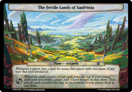 (050) Magic The Gathering Commander: March of the Machine Single: The Fertile Lands of Saulvinia  Common