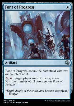 (051) Magic The Gathering Phyrexia: All Will Be One Single: Font of Progress Holo Uncommon