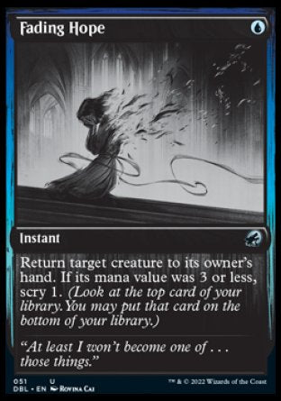 (051) Magic The Gathering Innistrad: Double Feature Single: Fading Hope  Uncommon