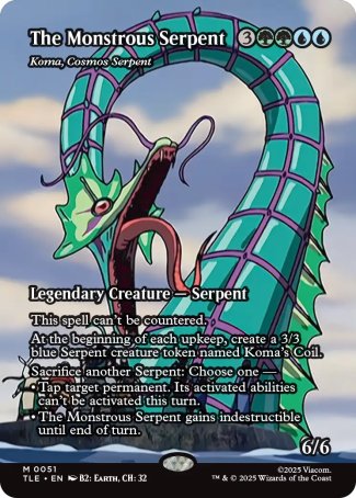 (051) Magic The Gathering Magic: The Gathering | Avatar: The Last Airbender: Eternal Single: Koma, Cosmos Serpent Holo Mythic