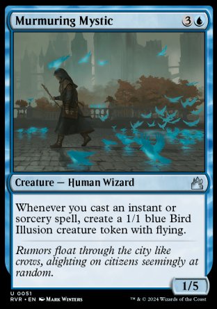(051) Magic The Gathering Ravnica Remastered Single: Murmuring Mystic  Uncommon