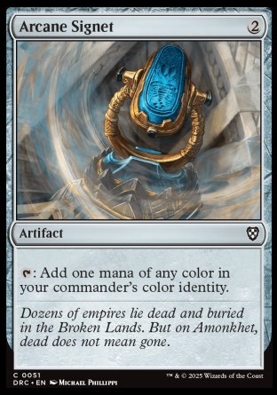 (051) Magic The Gathering Commander: Aetherdrift Single: Arcane Signet (V.2)  Common