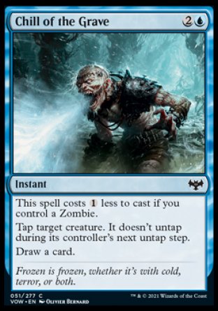 (051) Magic The Gathering Innistrad: Crimson Vow Single: Chill of the Grave Holo Common