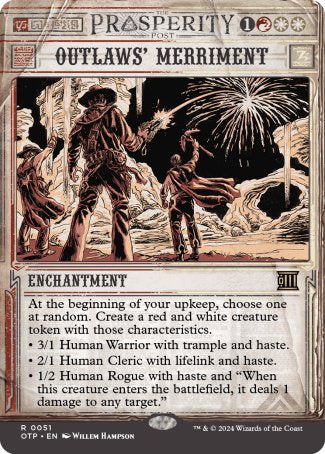 (051) Magic The Gathering Breaking News Single: Outlaws' Merriment  Rare
