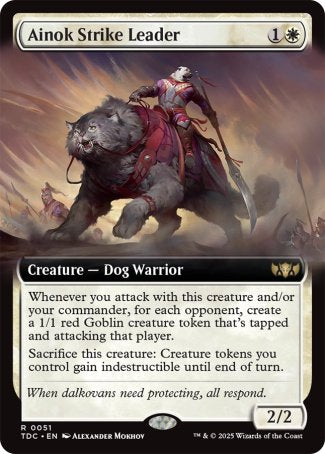 (051) Magic The Gathering Commander: Tarkir: Dragonstorm: Extras Single: Ainok Strike Leader  Rare