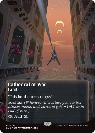 (051) Magic The Gathering Stellar Sights Single: Cathedral of War (V.2)  Rare