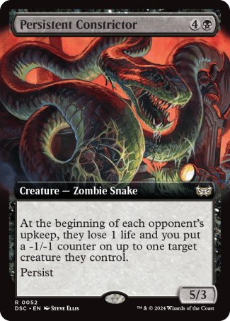 (052) Magic The Gathering Commander: Duskmourn: House of Horror: Extras Single: Persistent Constrictor  Rare