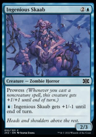 (052) Magic The Gathering Double Masters 2022 Single: Ingenious Skaab Holo Common