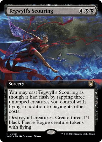 (052) Magic The Gathering Commander: Wilds of Eldraine: Extras Single: Tegwyll's Scouring  Rare